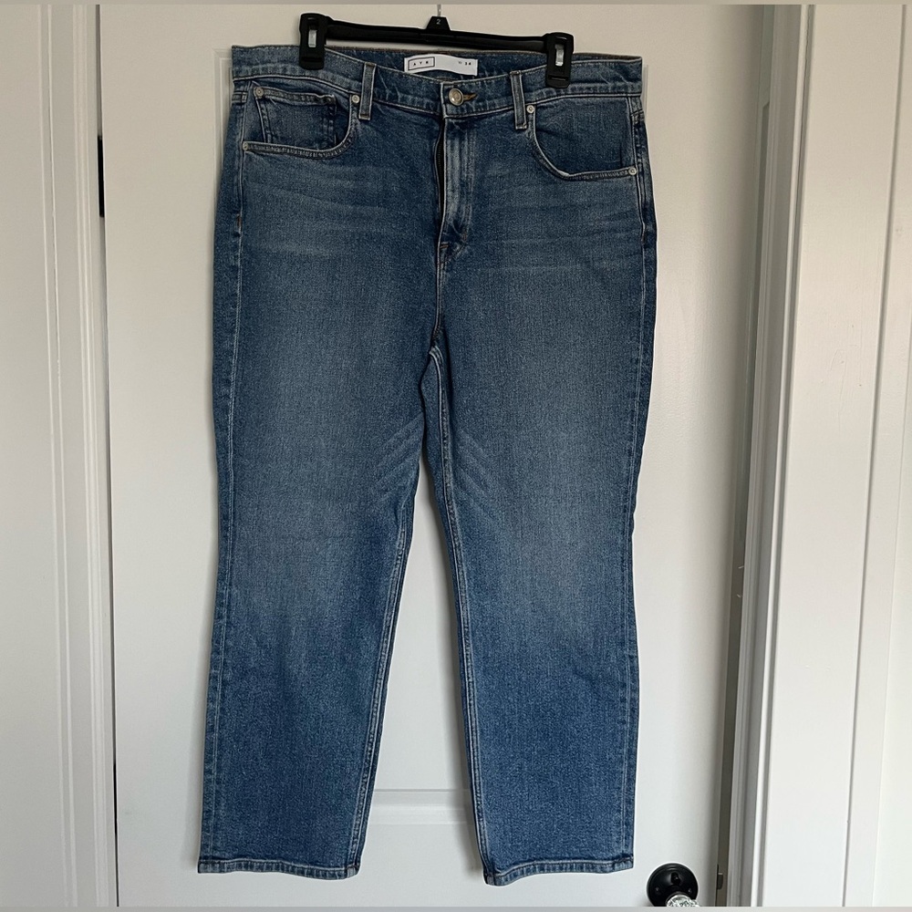 AYR Classic Straight-Leg Jeans in Medium Blue Wash